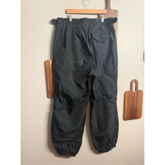 Vintage Columbia Black Elastic Waist Waterproof Wind Hiking Rain Pants XXL - Picture 2 of 8
